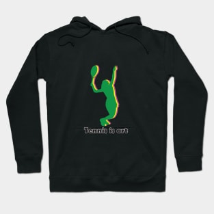 Silhouette of woman playing tennis Hoodie